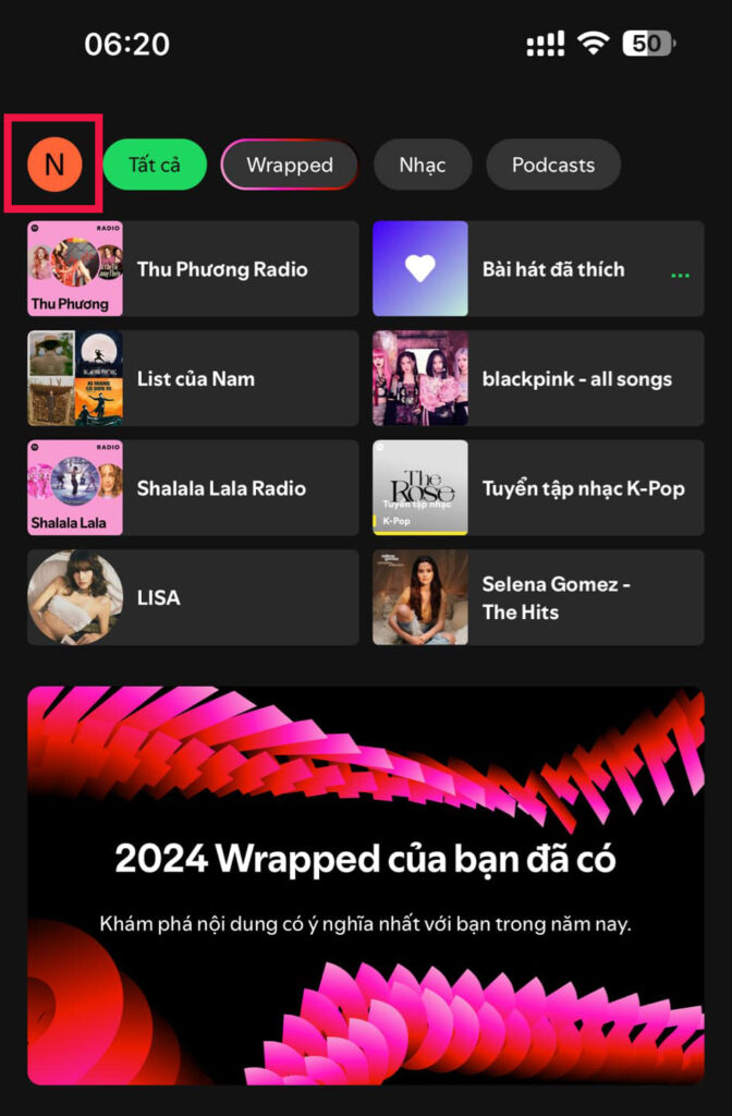 doi ten spotify tren dien thoai