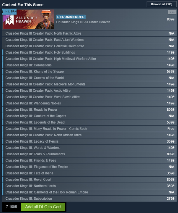 Crusader Kings III - Tài Khoản Steam Offline full dlc KAMIKEY full dlc