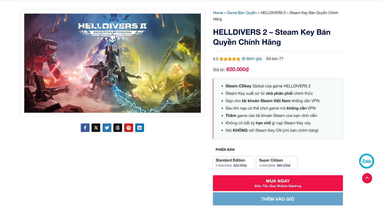 Helldivers 2 Giá Bao Nhiêu Tiền? Mua Ở Đâu Uy Tín? helldivers 2 kamikey KAMIKEY helldivers 2 kamikey