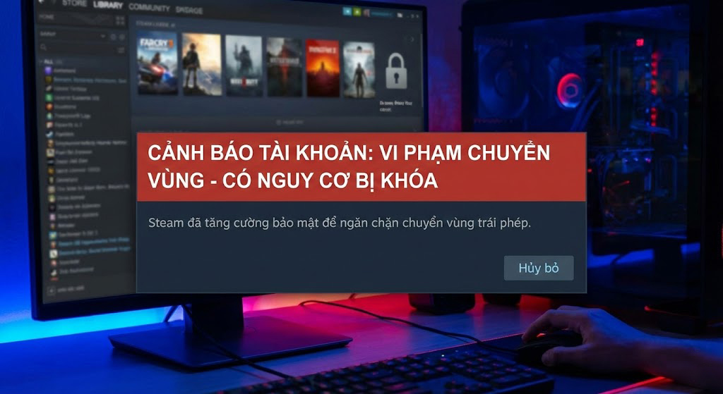 chuyen vung steam bi ban khong