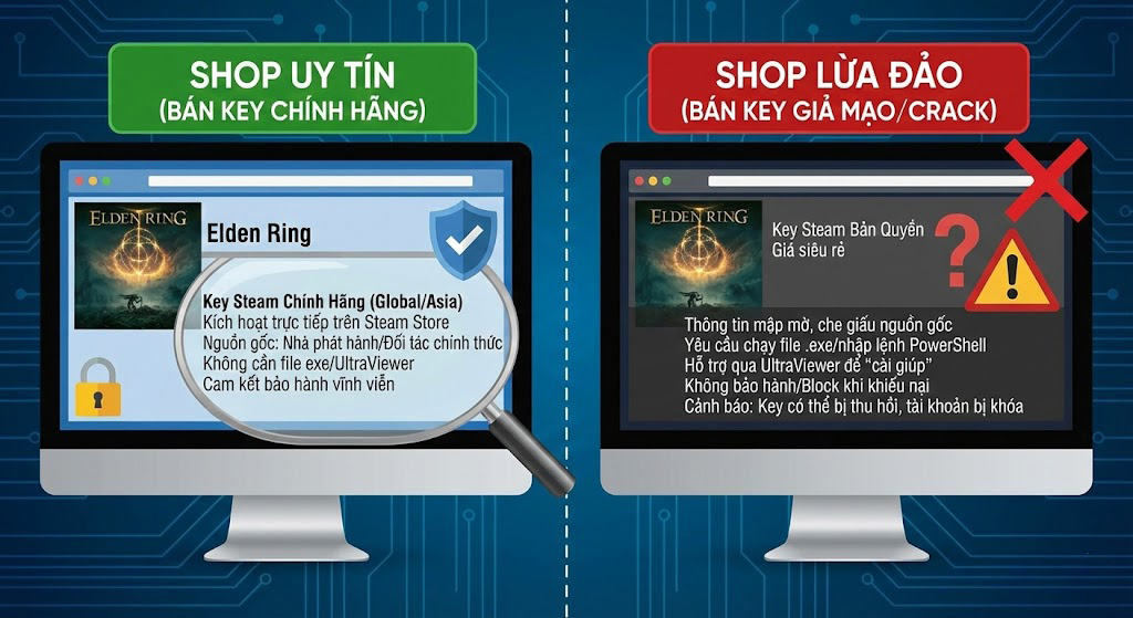 4 Dấu Hiệu Nhận Biết Shop Bán Key Steam Lừa Đảo key steam chinh hang va fake KAMIKEY key steam chinh hang va fake