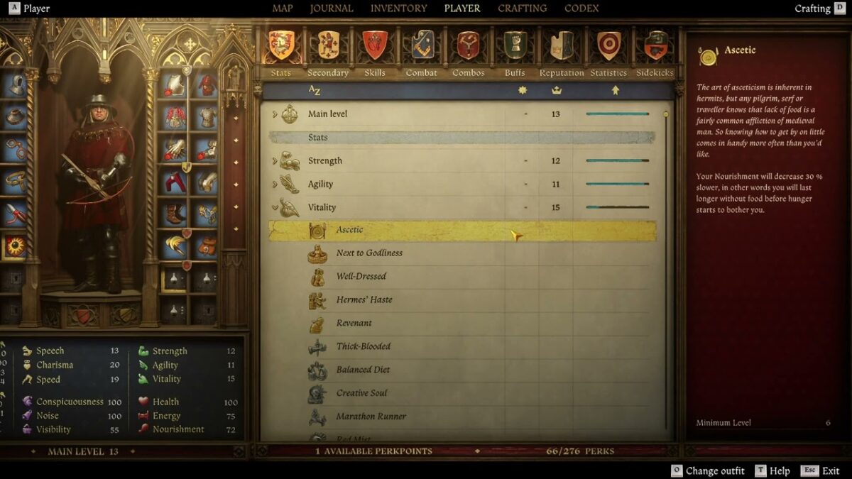 He thong Perk trong Kingdom Come Deliverance 2
