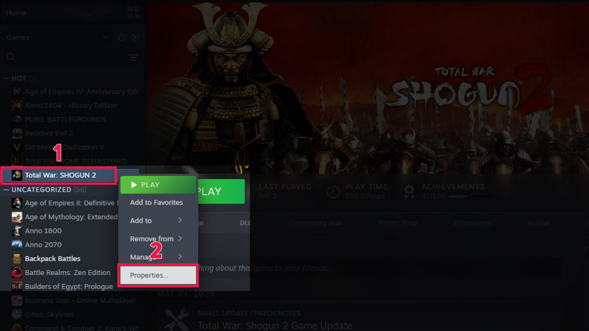 Bật Steam Cloud cho từng trò chơi cụ thể