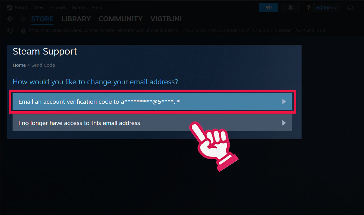 thay doi email tai khoan steam