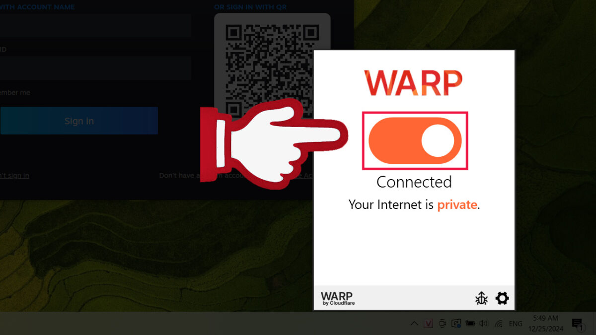 truy cập steam khi bị chặn bằng WARP 1.1.1.1