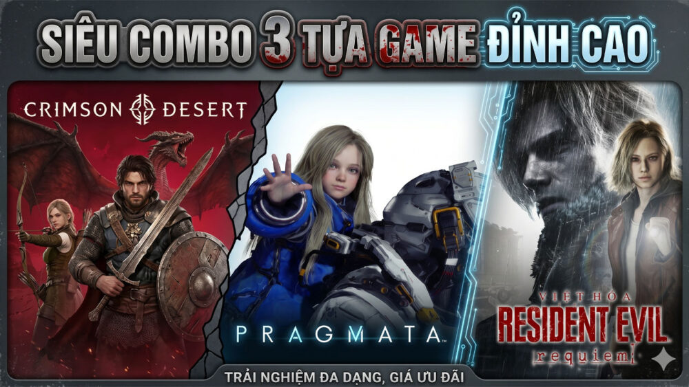 Combo PRAGMATA + Resident Evil Requiem (RE9) + Crimson Desert - Tài Khoản Steam Offline Nhiều Game