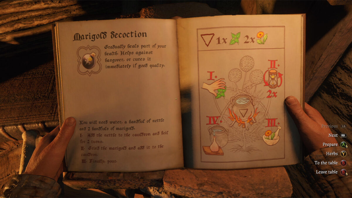 cong thuc thuoc Marigold Kingdom Come Deliverance 2