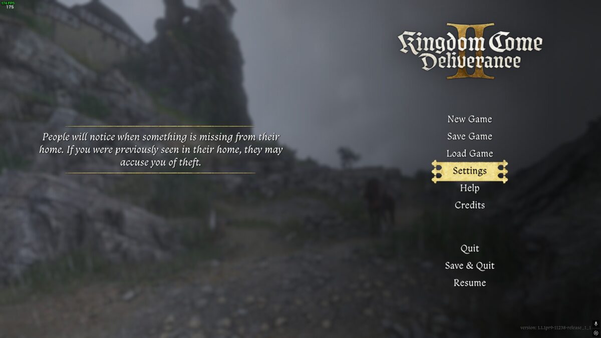 giao dien menu Kingdom Come Deliverance 2