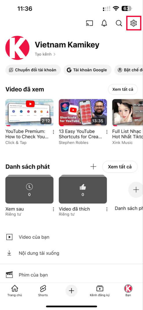 huy youtube premium tren ung dung youtube
