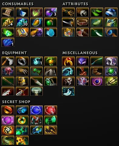 Vật phẩm cơ bản (Basic Items) dota 2