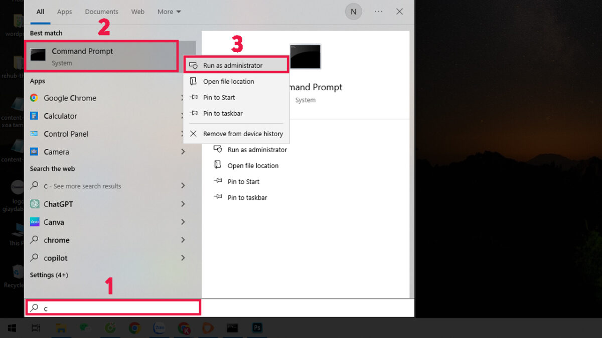 kiểm tra win bản quyền bằng Command Prompt