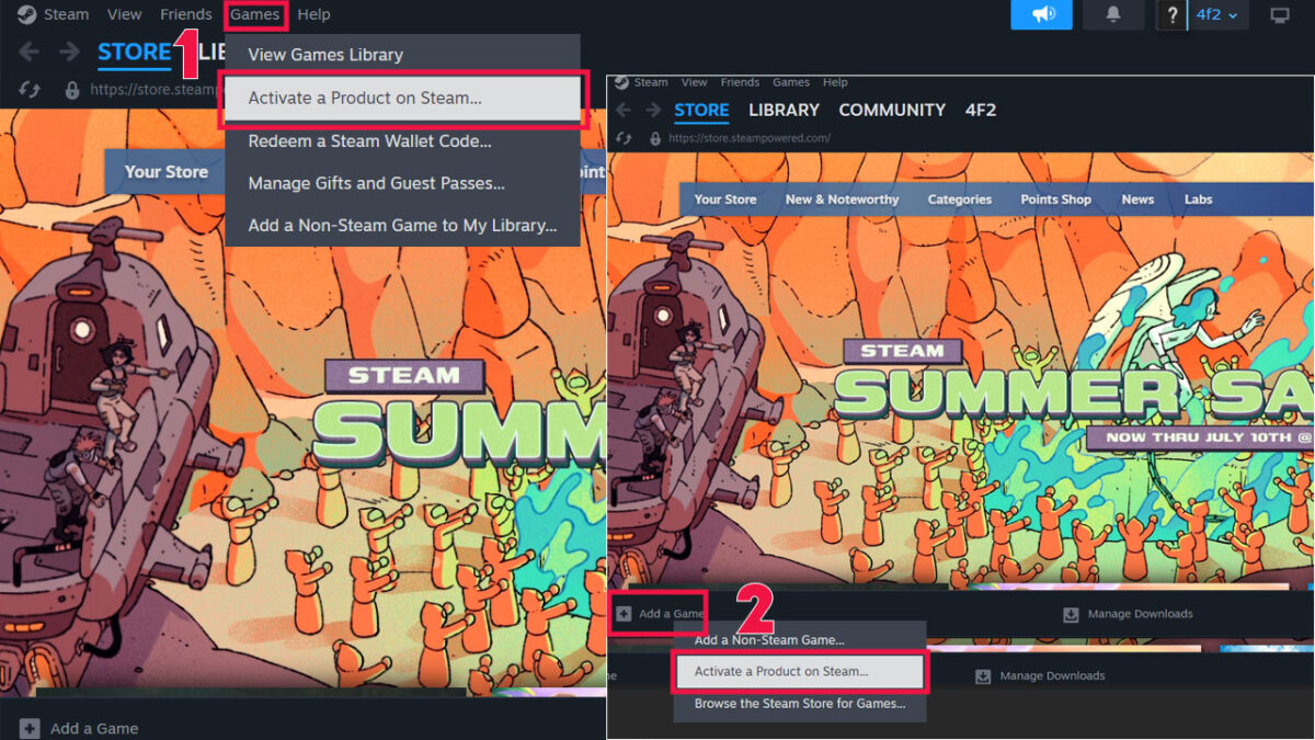 nhập Code game Steam