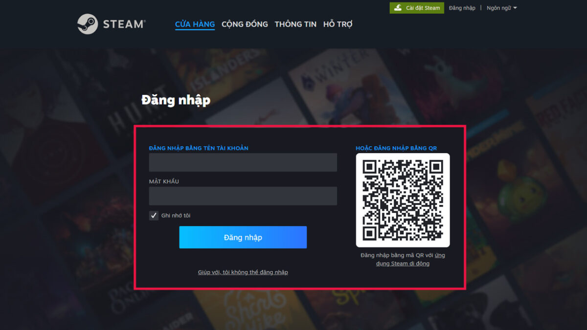 Nhập Steam Key trên trình duyệt