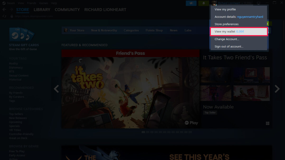 nap steam wallet bang code hoac gift card