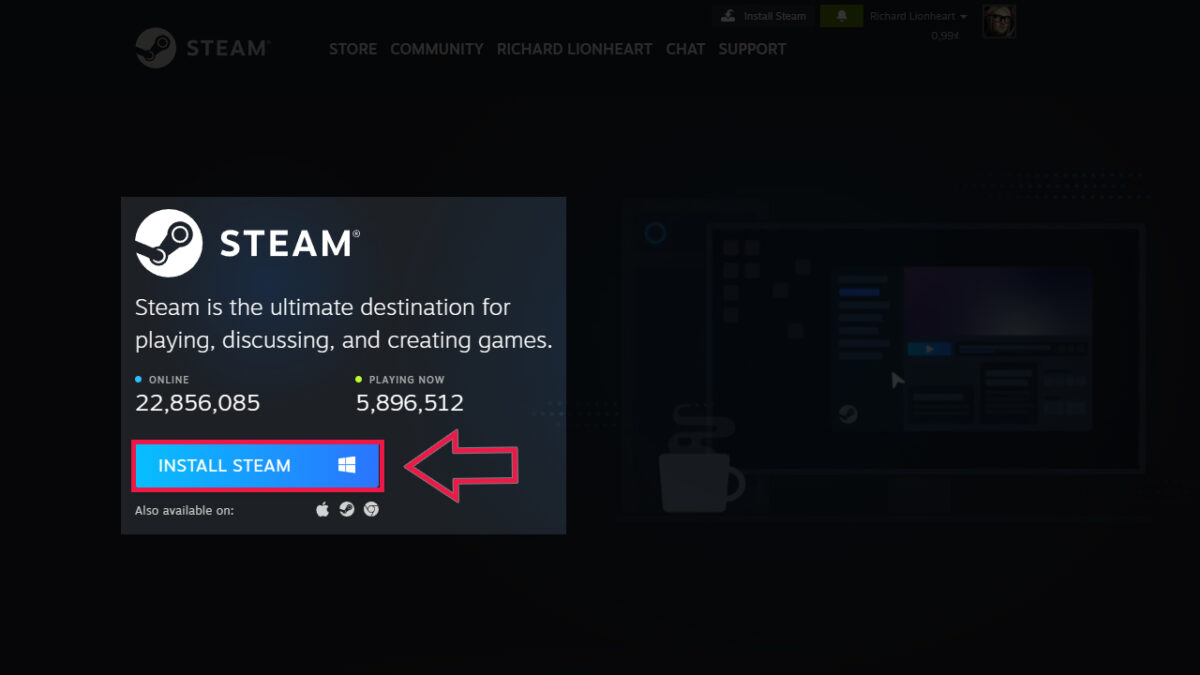 tải và cài đặt steam